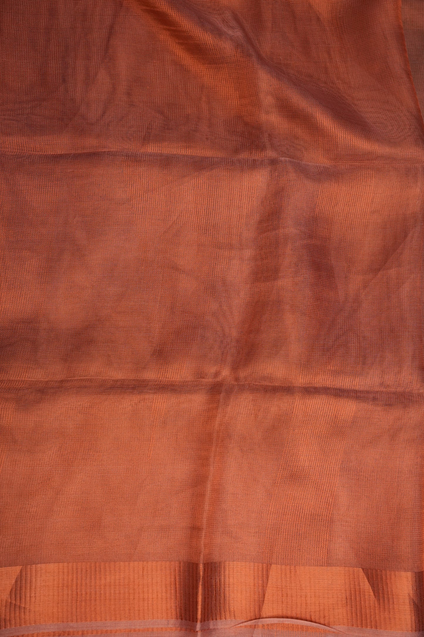 Premium Tissue Silk Saree – Copper Rust Elegance