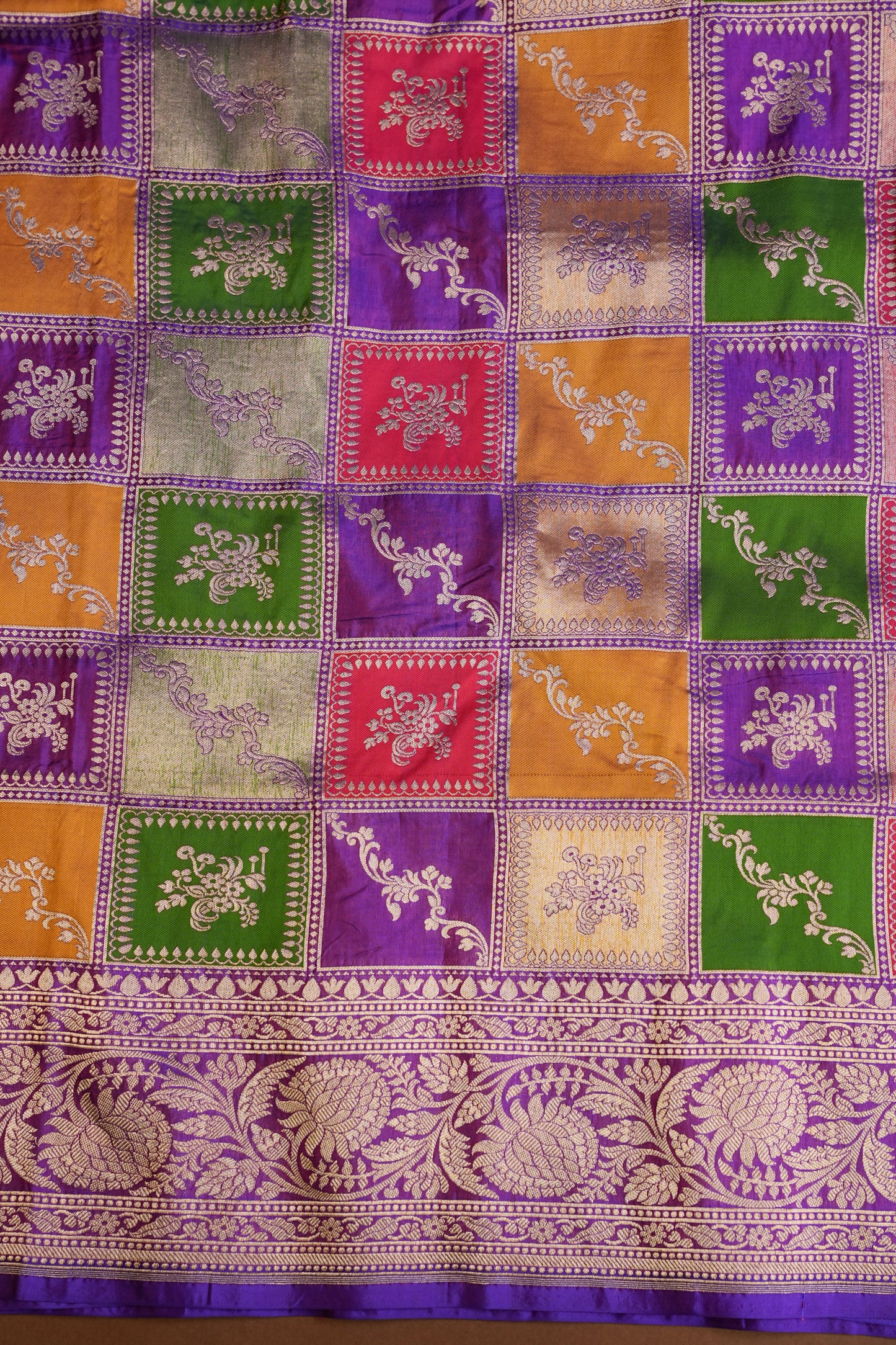 Rangkat Pure Silk Katan Banaras Sarees-Purple|Silk Mark Certified