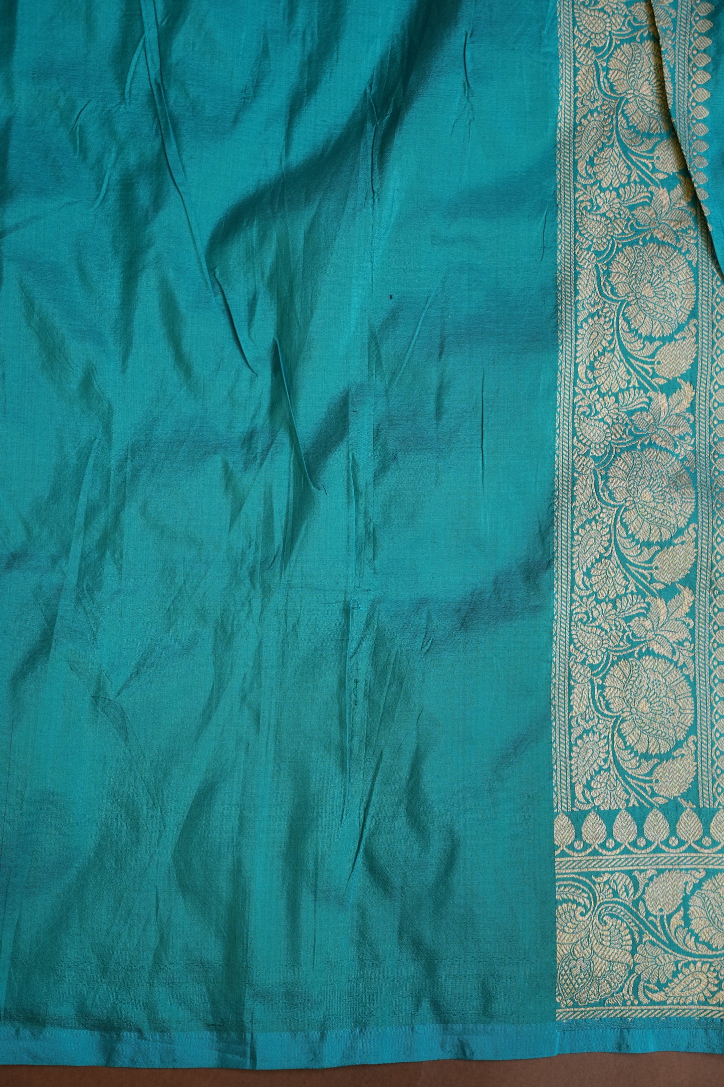 Pure Handloom Silk Katan Banaras Saree-Blue|Silk Mark Certified