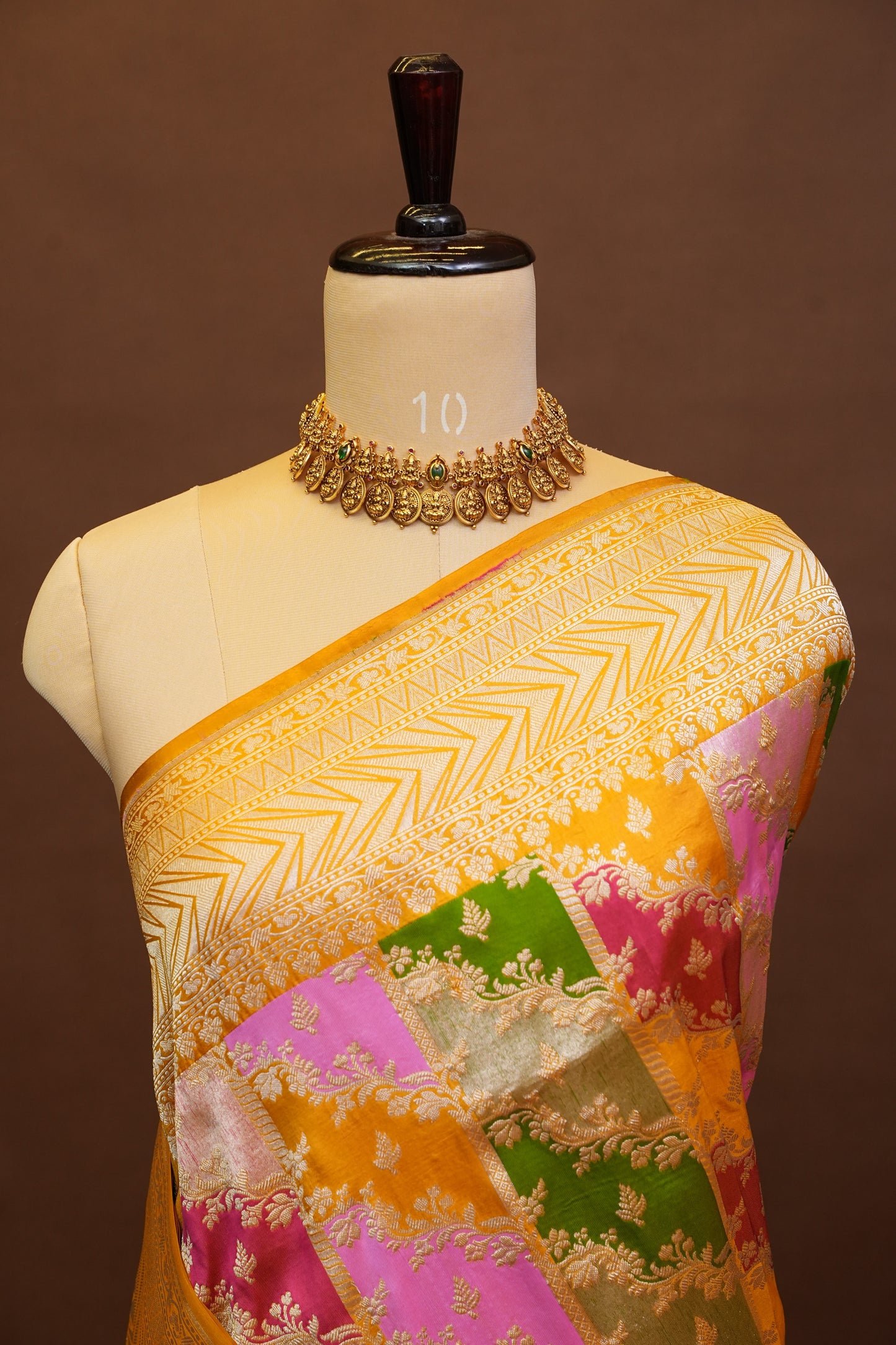 Rangkat Pure Silk Katan Banaras Saree-Yellow|Silk Mark Certified