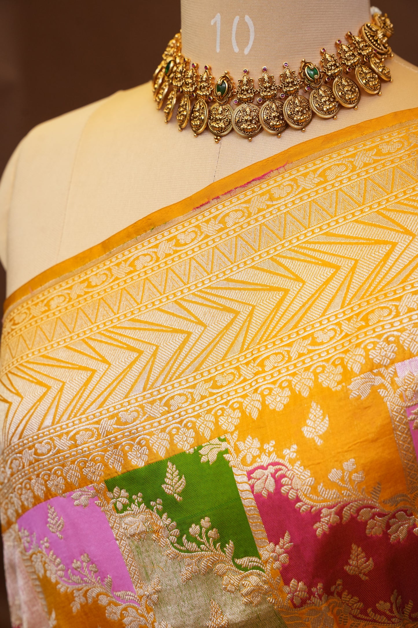 Rangkat Pure Silk Katan Banaras Saree-Yellow|Silk Mark Certified
