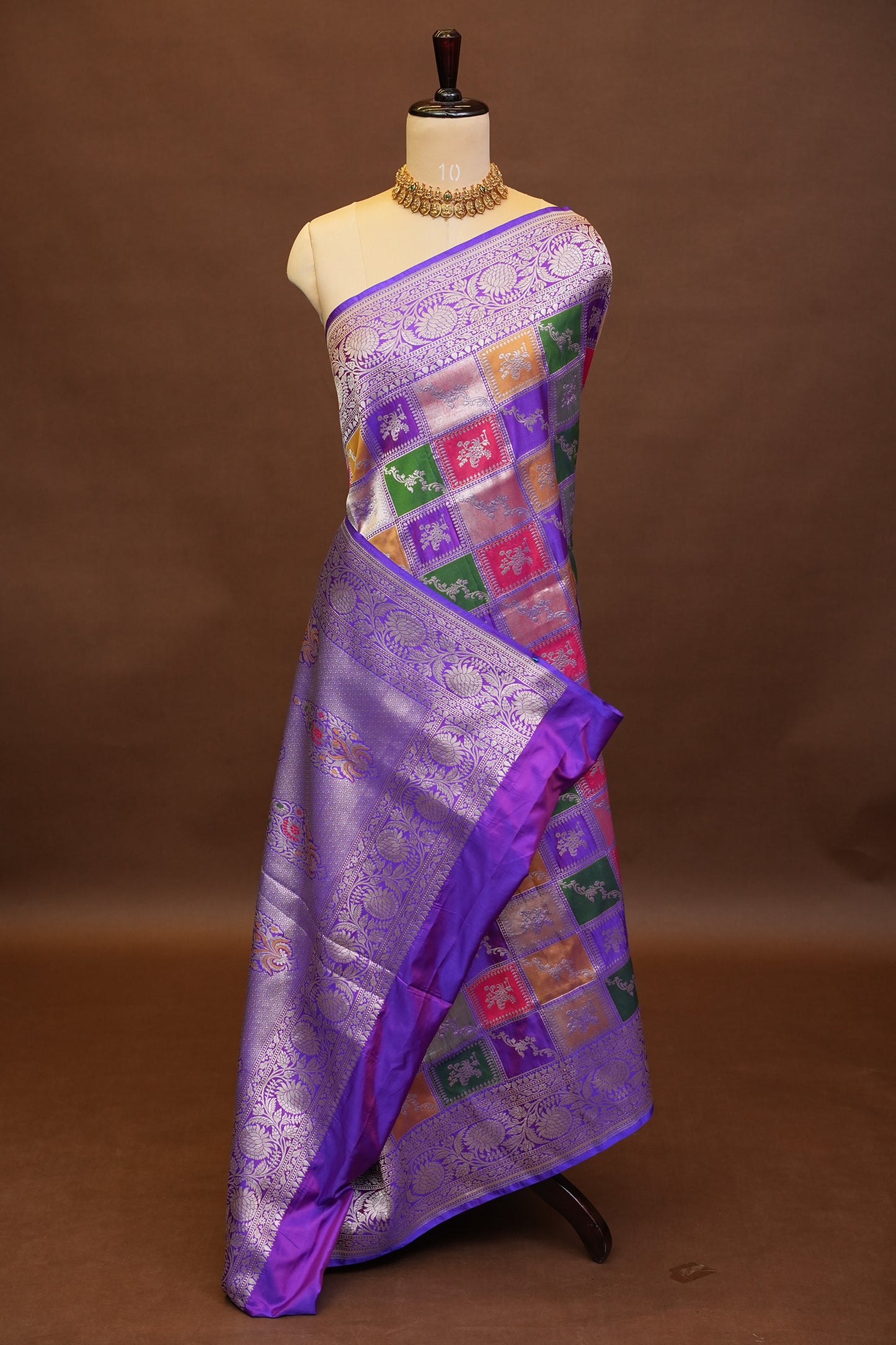 Rangkat Pure Silk Katan Banaras Sarees-Purple|Silk Mark Certified