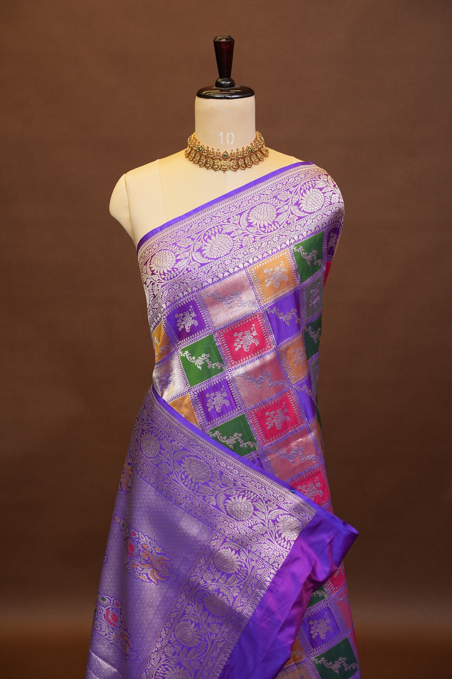 Rangkat Pure Silk Katan Banaras Sarees-Purple|Silk Mark Certified