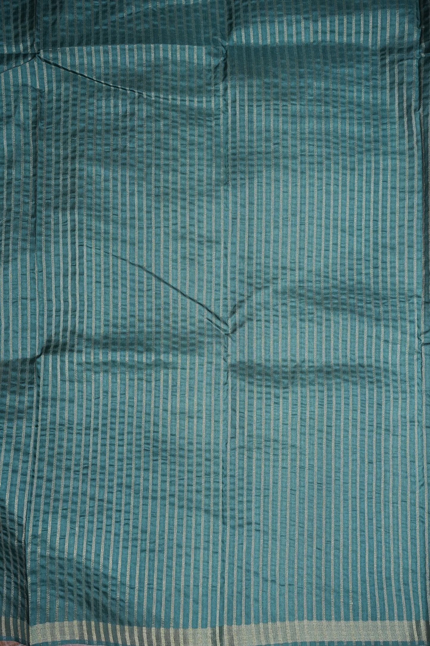 Semi Raw Silk Floral Print Saree – Rama Blue