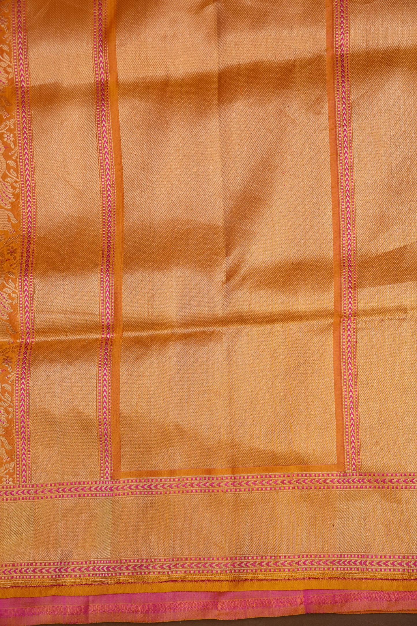 Pure Handloom Silk Katan Banaras Saree-Mustard Yellow|Silk Mark Certified