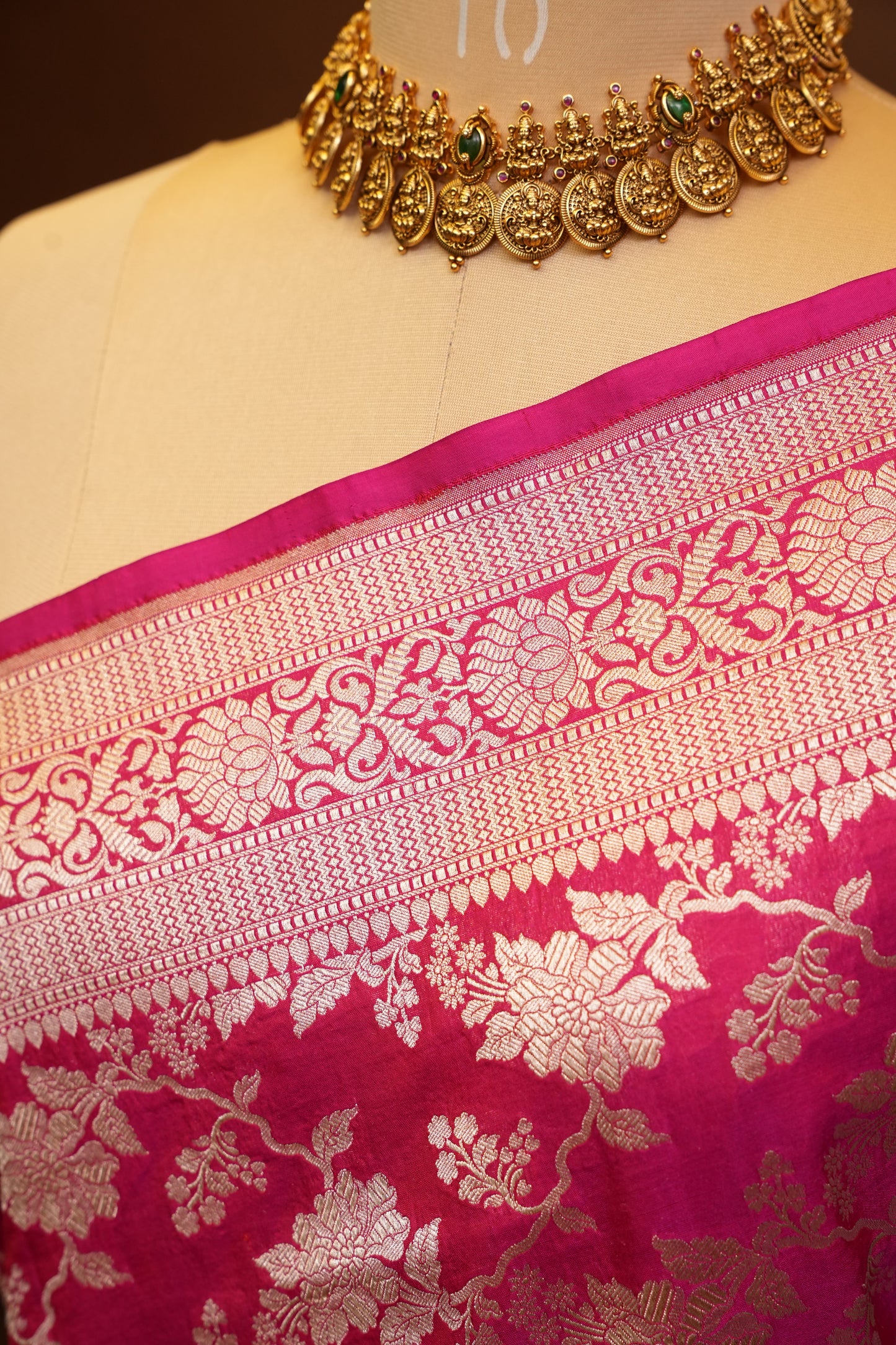 Pure Handloom Silk Katan Banaras Saree Pink|Silk Mark Certified