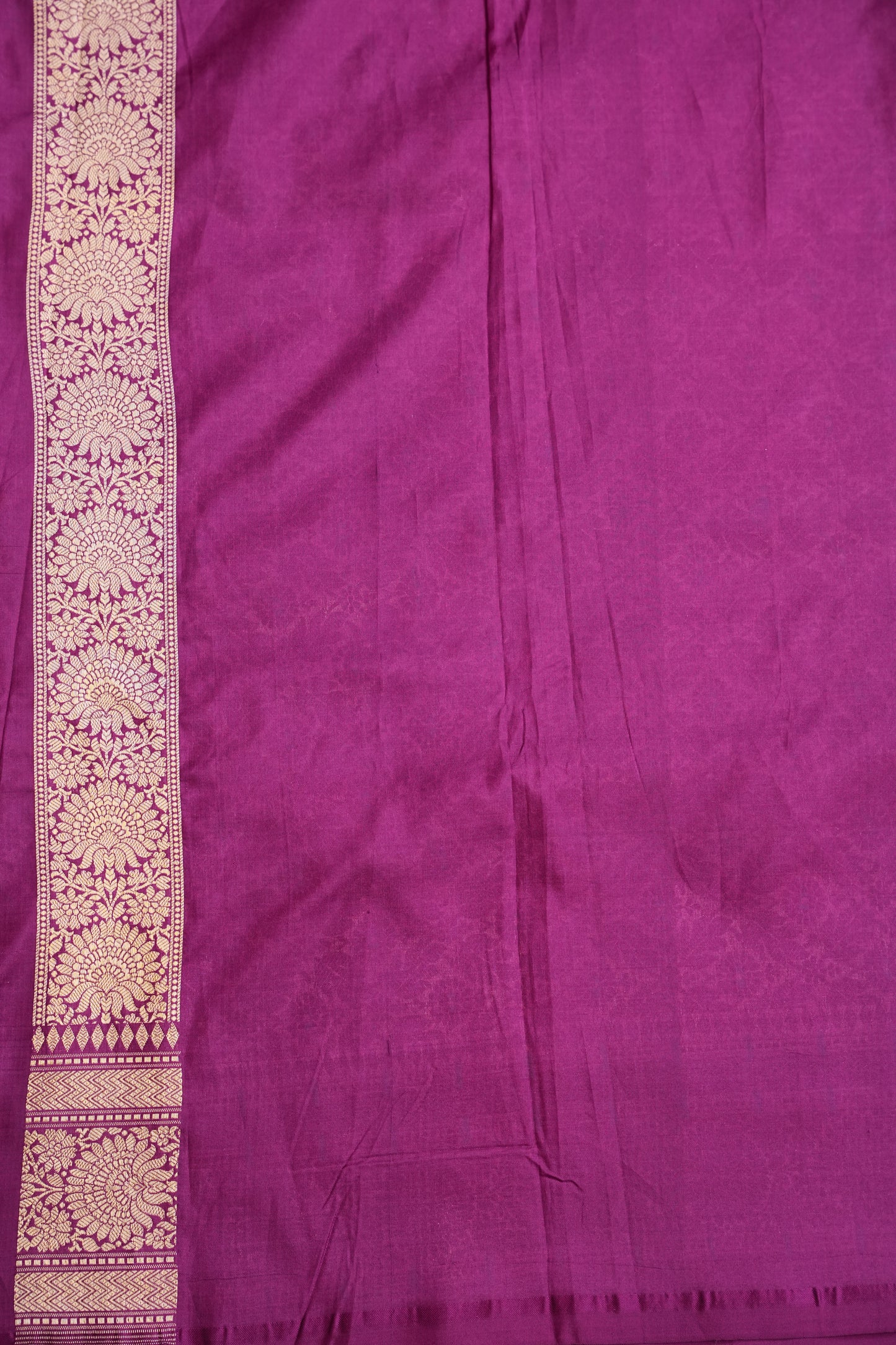 Pure Handloom Silk Katan Banaras Saree-Magenta|Silk Mark Certified