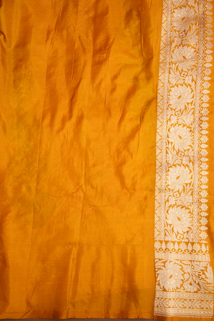 Rangkat Pure Silk Katan Banaras Saree-Yellow|Silk Mark Certified