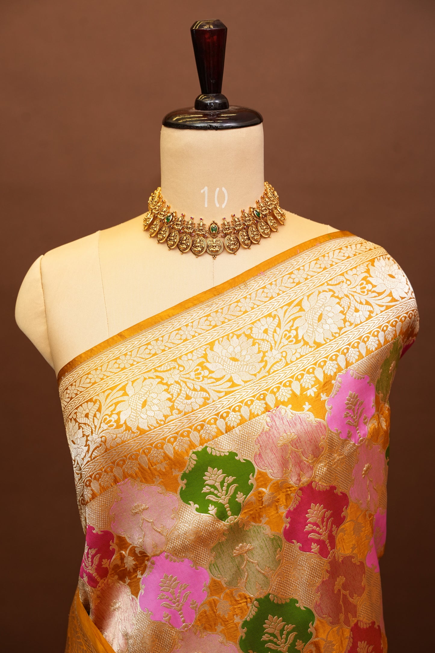 Rangkat Pure Silk Katan Banaras Saree-Yellow|Silk Mark Certified