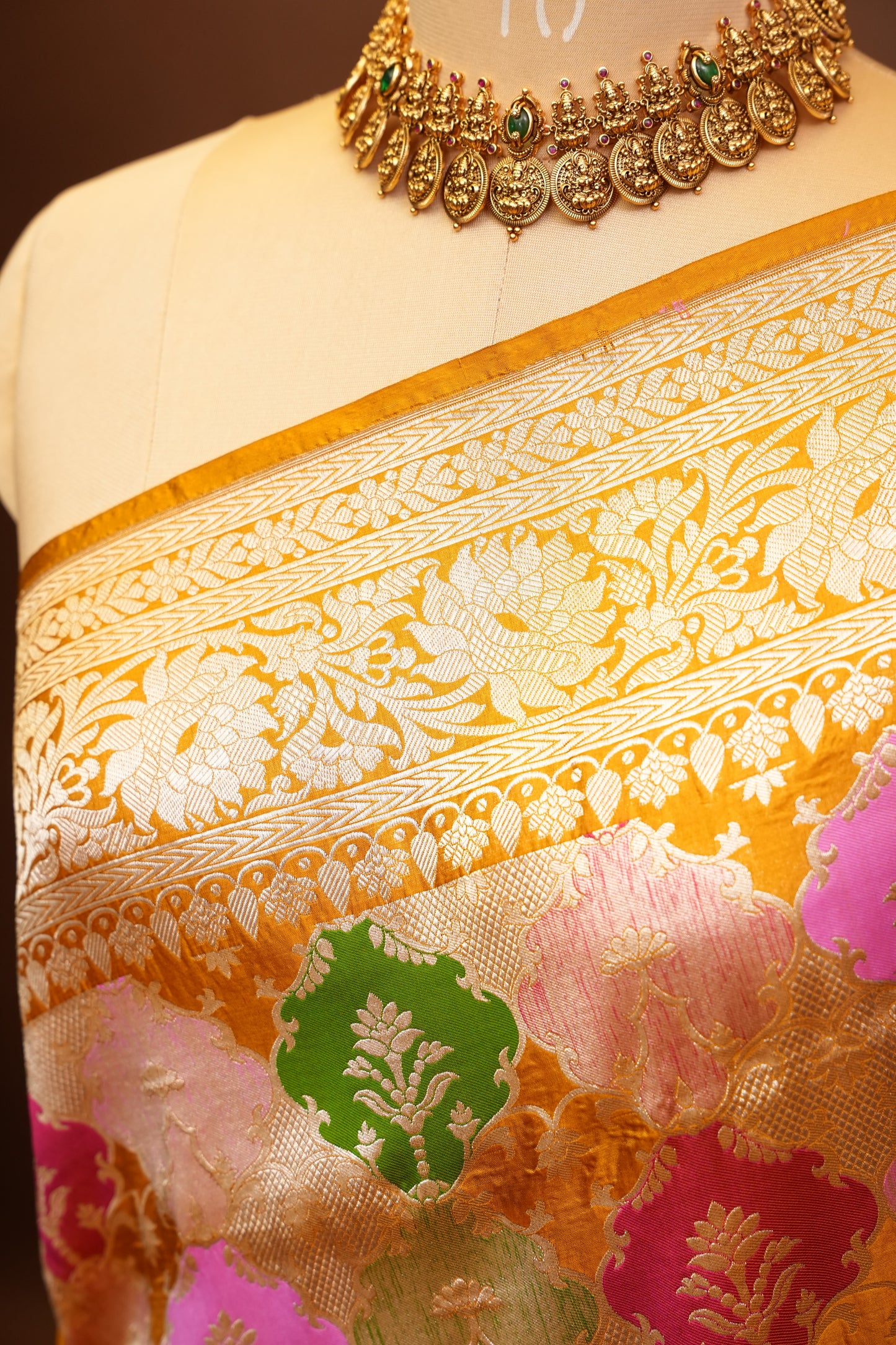 Rangkat Pure Silk Katan Banaras Saree-Yellow|Silk Mark Certified