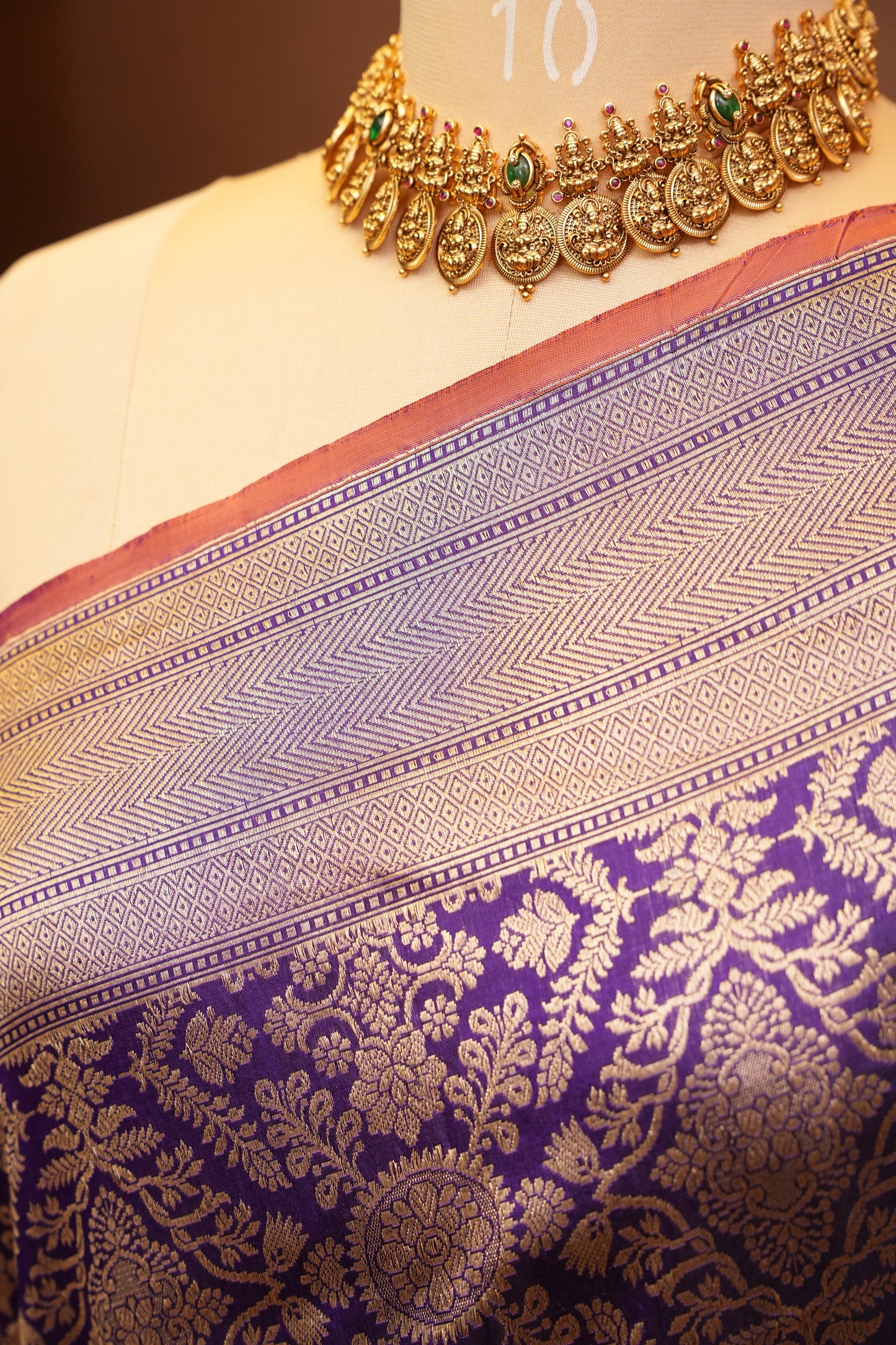 Pure Handloom Silk Katan Banaras Saree-Royal Purple|Silk Mark Certified