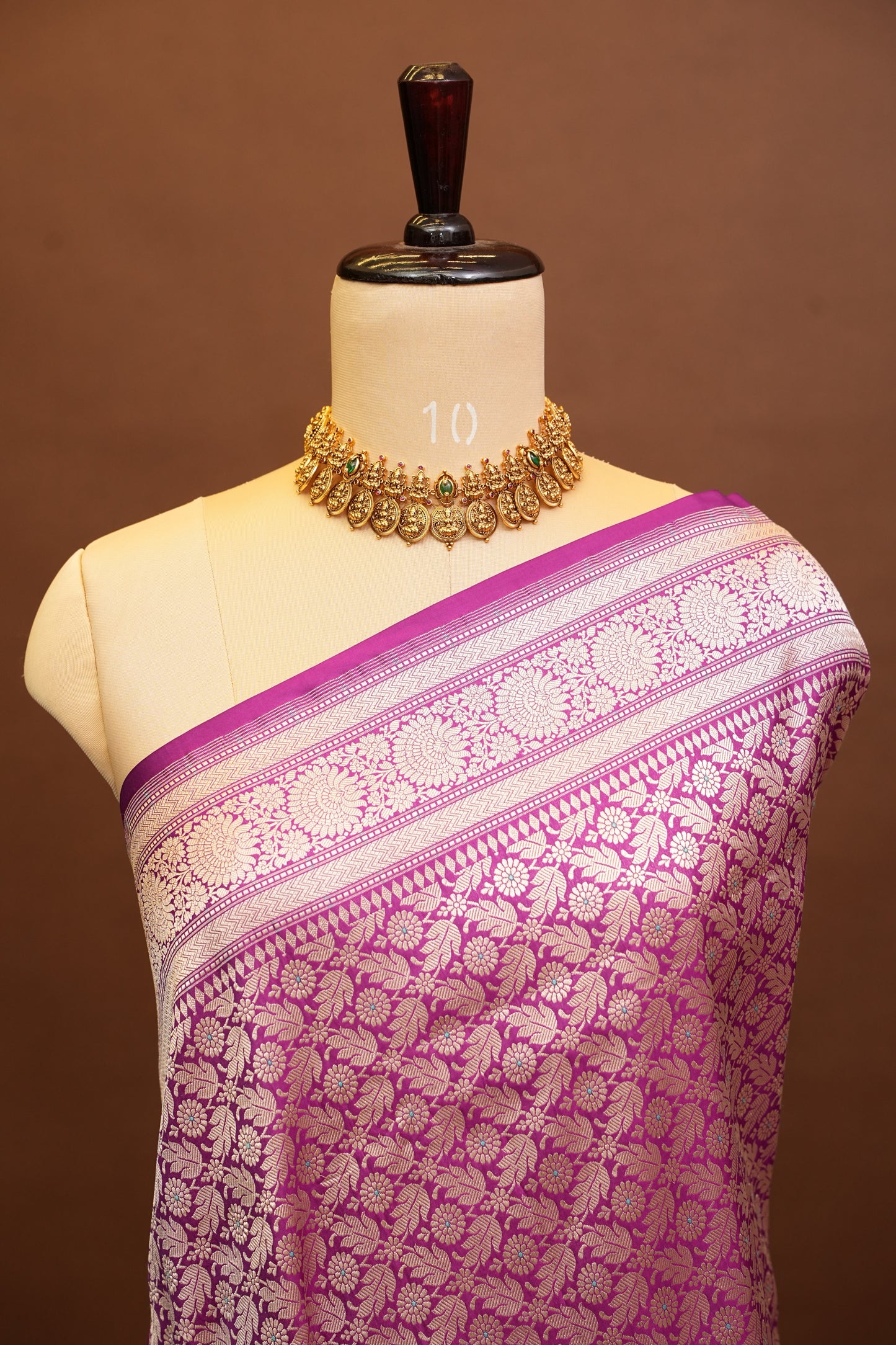 Pure Handloom Silk Katan Banaras Saree-Magenta|Silk Mark Certified