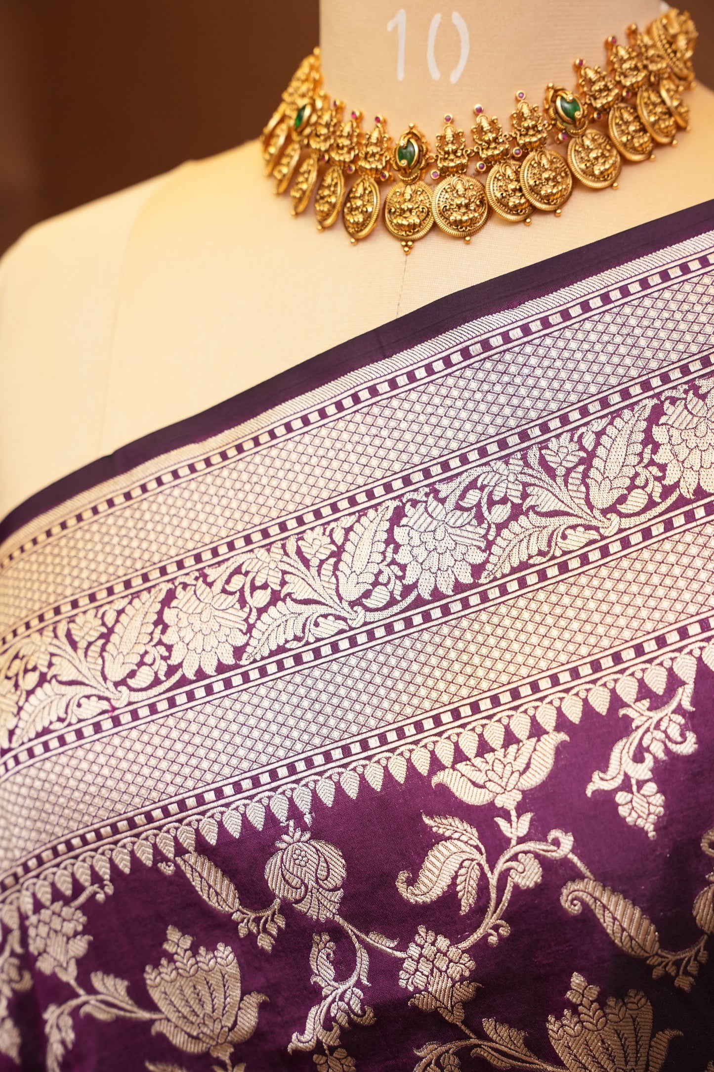Pure Handloom Silk Katan Banaras Saree-Wine|Silk Mark Certified