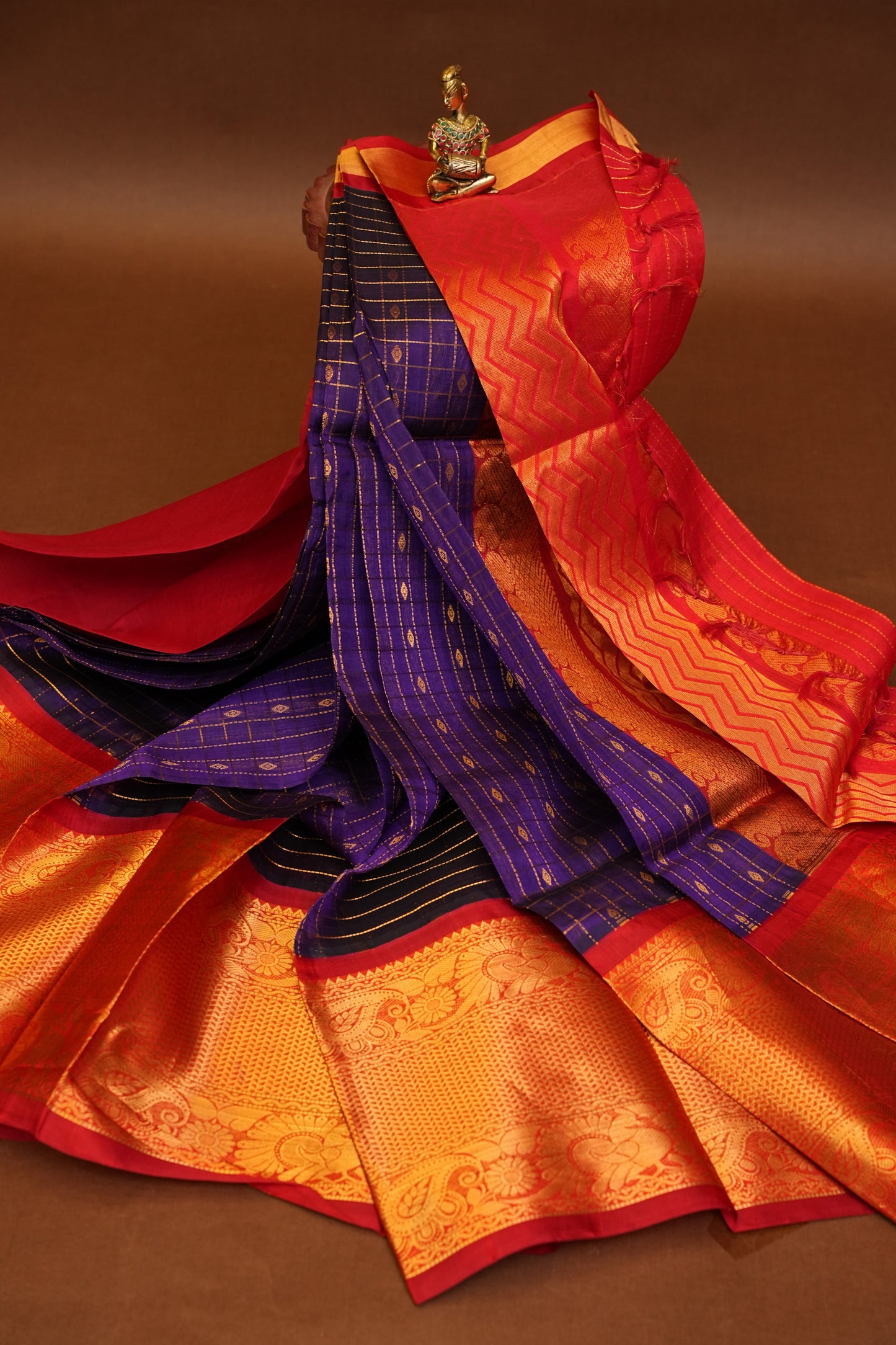 Pure Kuppadam Saree - Deep Purple