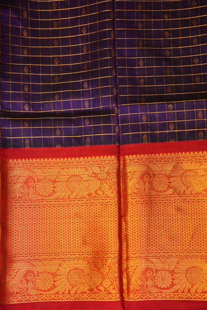 Pure Kuppadam Saree - Deep Purple