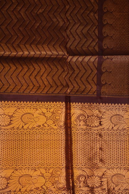 Pure Kuppadam Saree - Soft Turquoise with Coffee