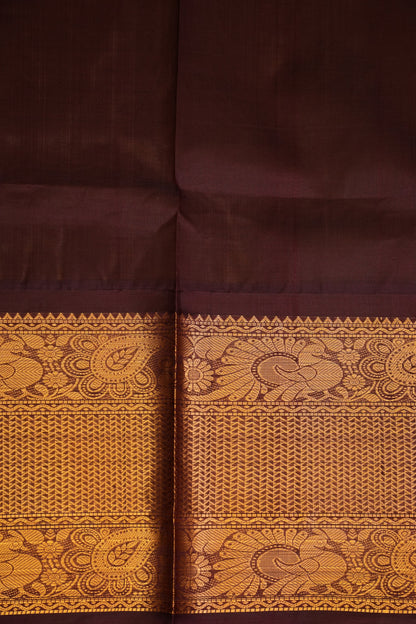 Pure Kuppadam Saree - Soft Turquoise with Coffee
