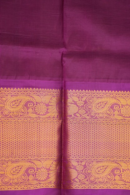 Pure Kuppadam Saree - Yellow & Purple