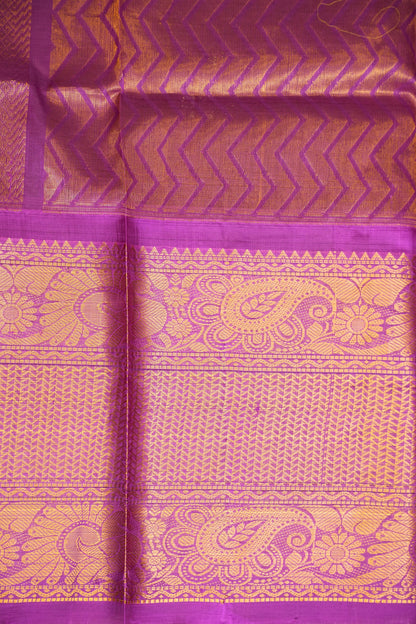 Pure Kuppadam Saree - Light Orange & Pink