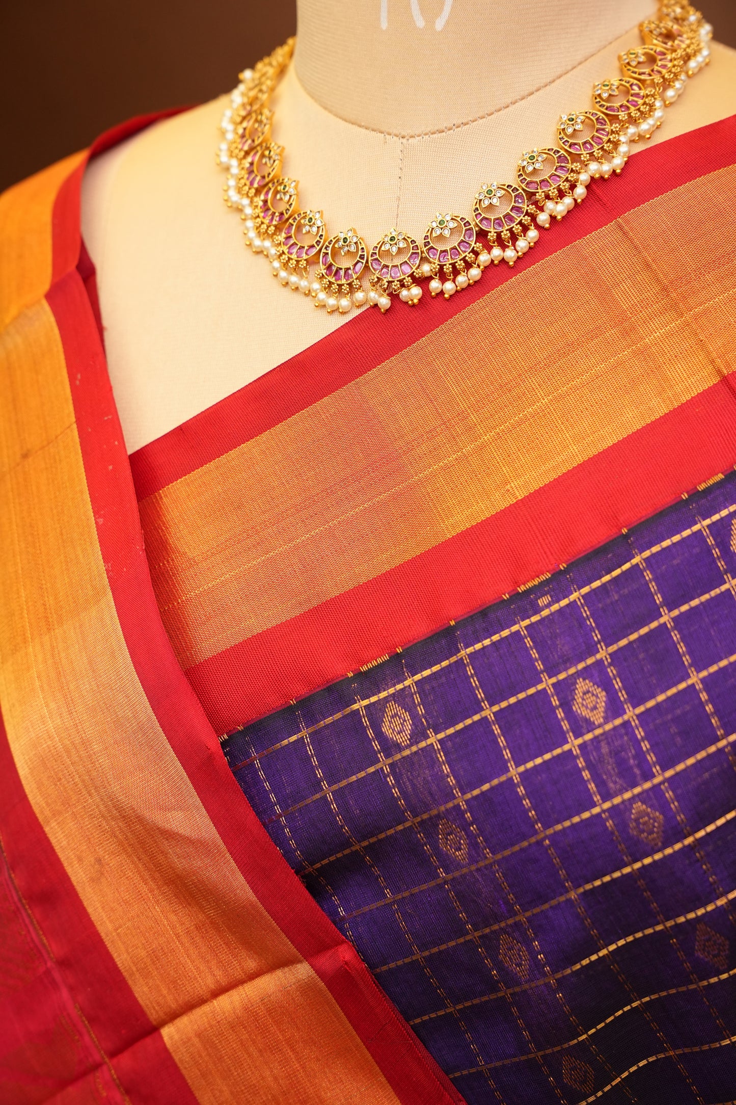 Pure Kuppadam Saree - Deep Purple