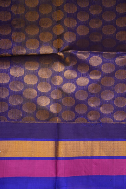 Pure Kuppadam Korvai Pattu Saree-Parrot Green and Royal Blue