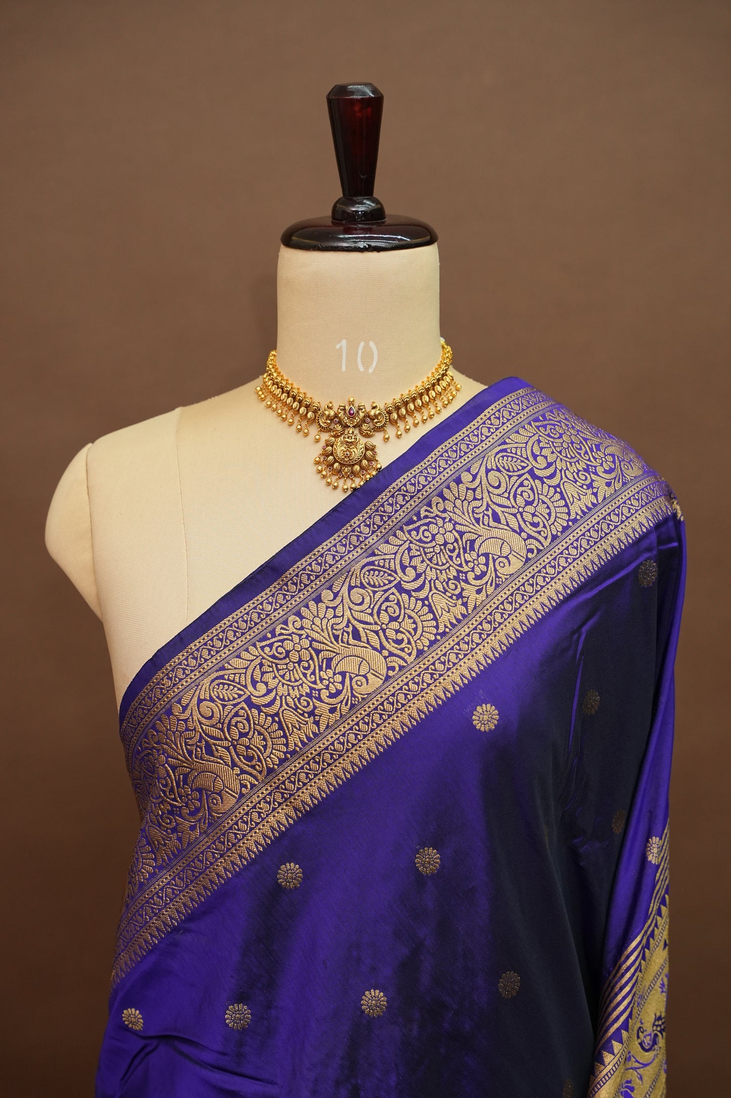 Semi Silk 9-Yard Saree with Paithani Pallu & Gatti Border – Purple