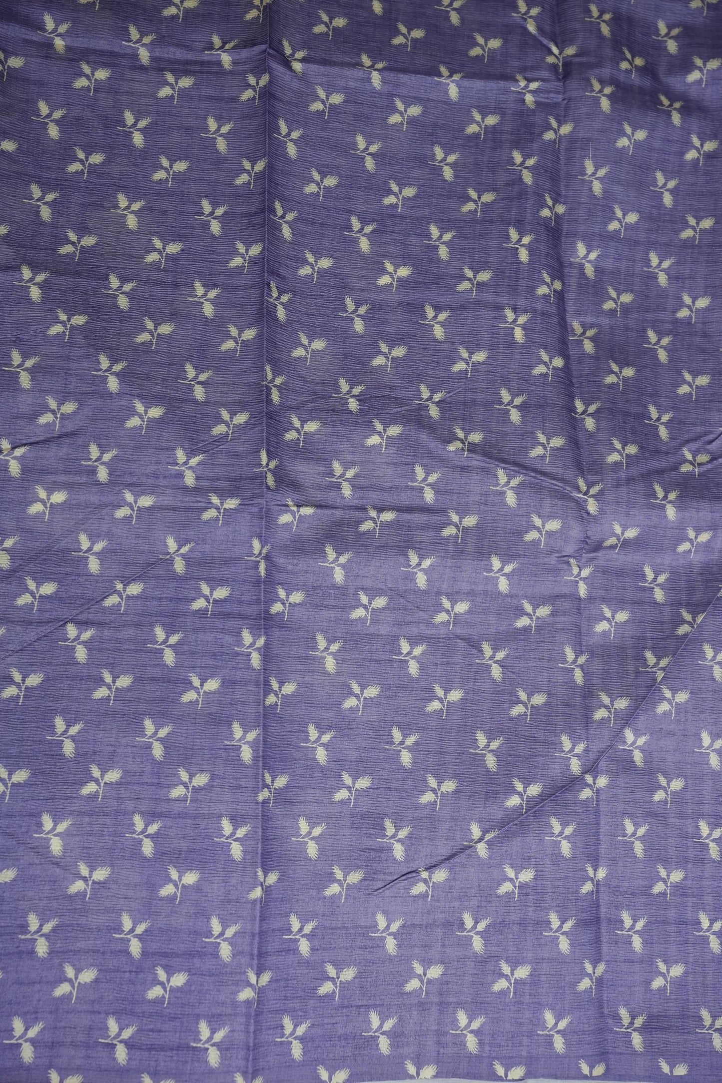 Semi Raw Silk Saree – Lavender Bloom
