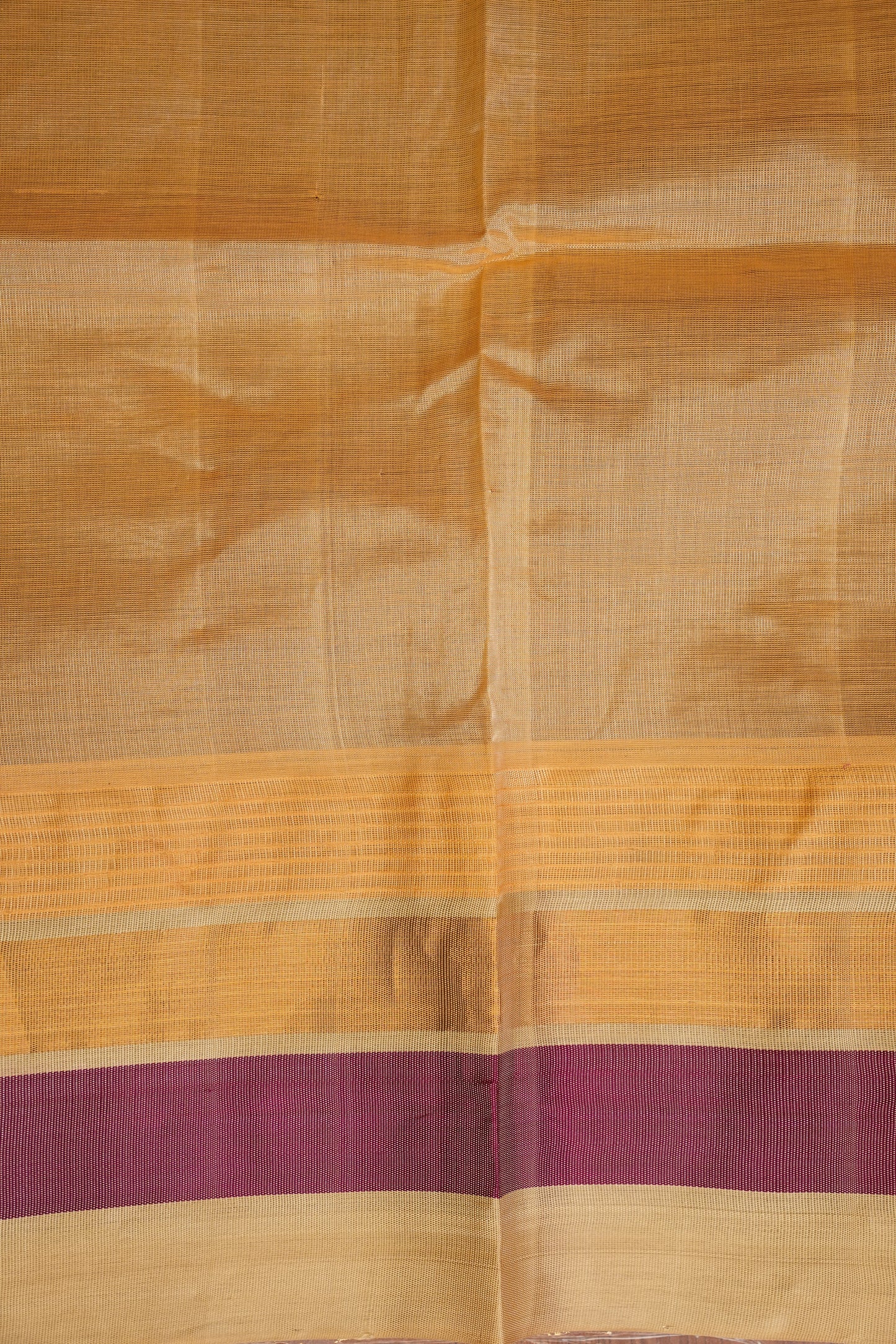 Pure Kuppadam Korvai Pattu Saree-Wine & Ivory