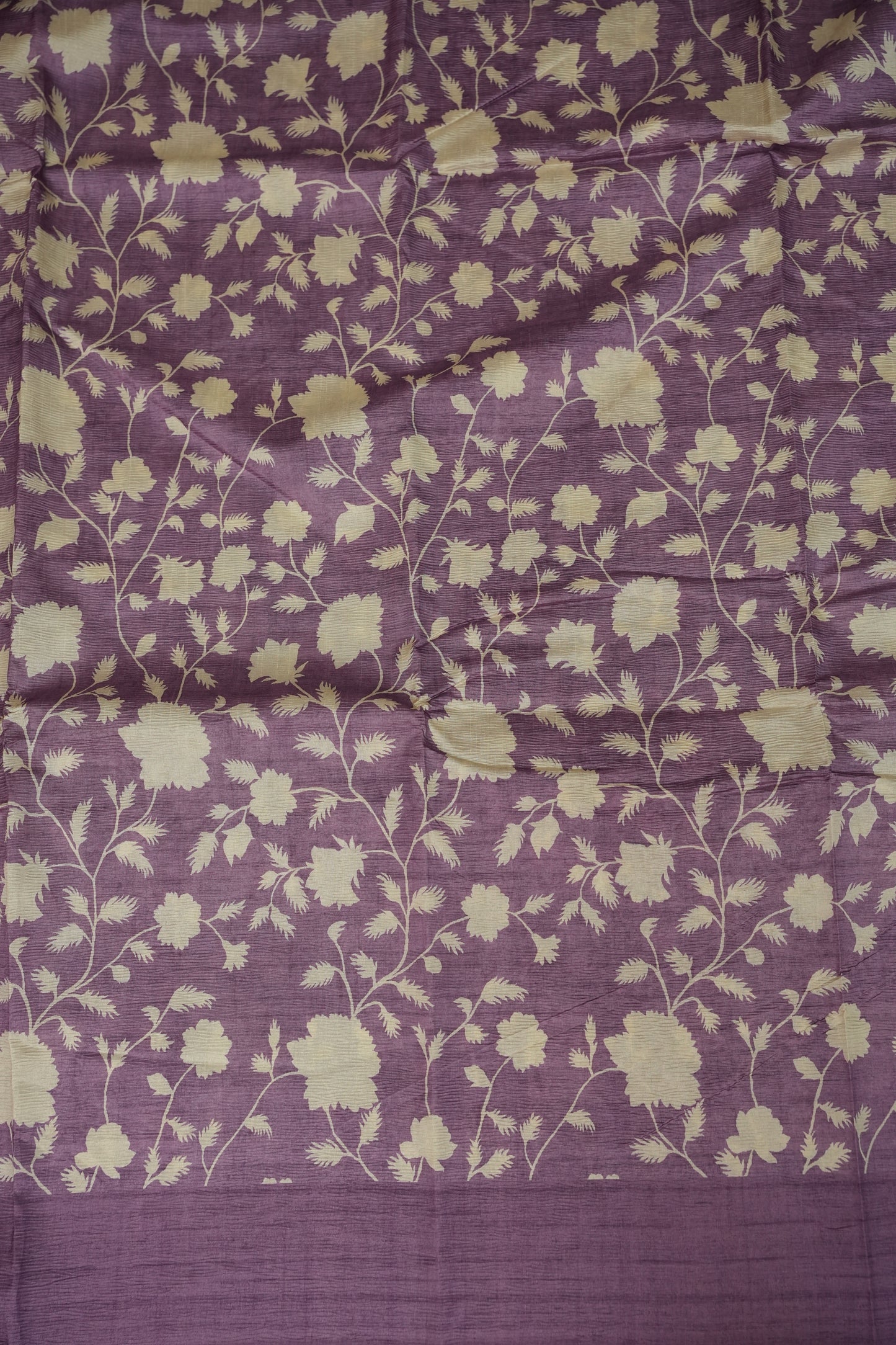 Semi Raw Silk Saree – Lavender Bloom Elegance