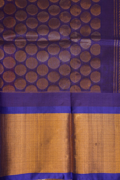 Pure Kuppadam Korvai Pattu Saree-Red & Royal Blue
