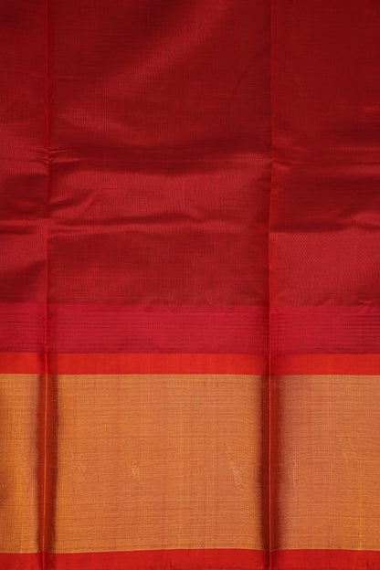 Pure Kuppadam Korvai Pattu Saree-Royal Blue & Red