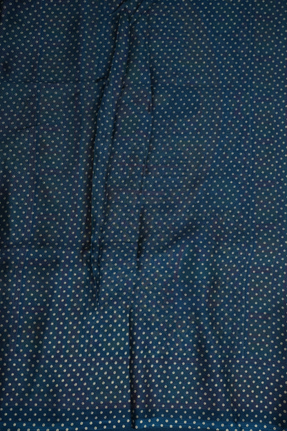 Semi Georgette Saree with Royal Palace Heritage Print – Teal Blue