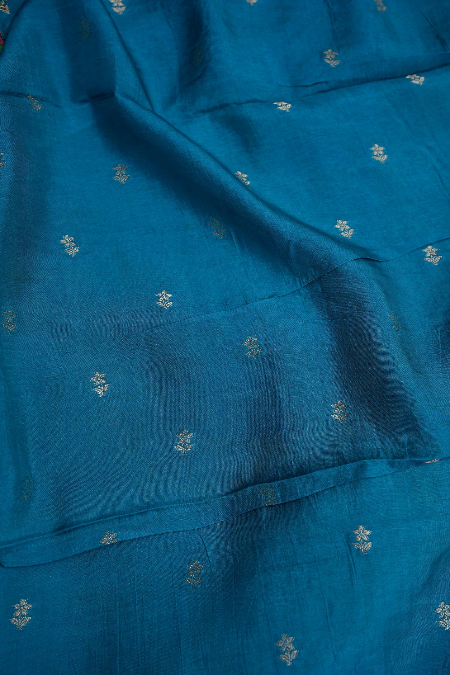 Kashmiri Pashmina Story Telling Saree - Blue & Pink