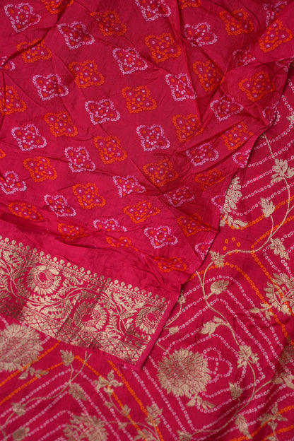 Kashmiri Pashmina Story Telling Saree - Pink