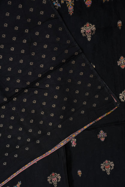 Kashmiri Pashmina Story Telling Saree - Black