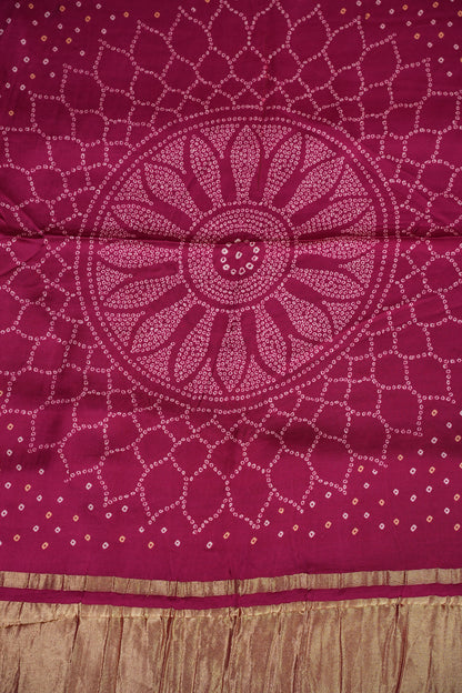 Bandhini Garchola Modal Silk Saree - Pink & PInk