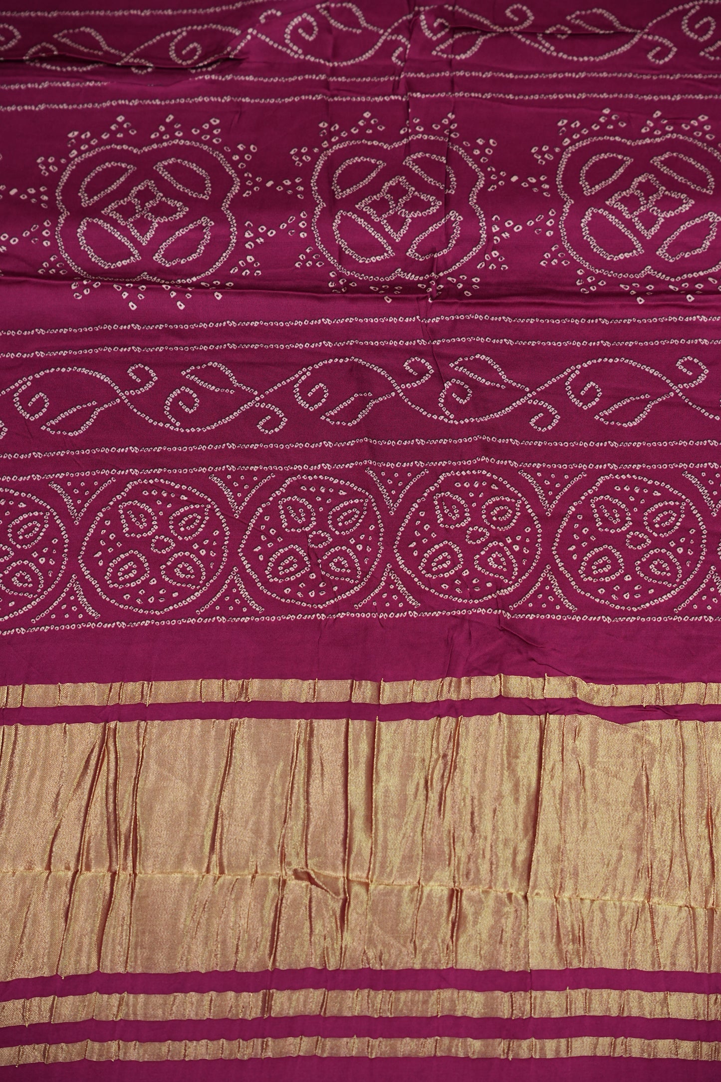 Bandhini Garchola Modal Silk Saree - Blue & Pink