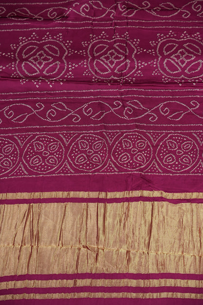 Bandhini Garchola Modal Silk Saree - Blue & Pink