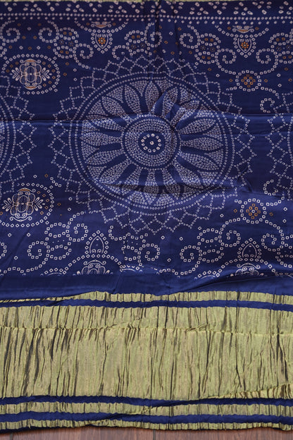 Bandhini Garchola Modal Silk Saree - Pink & Blue