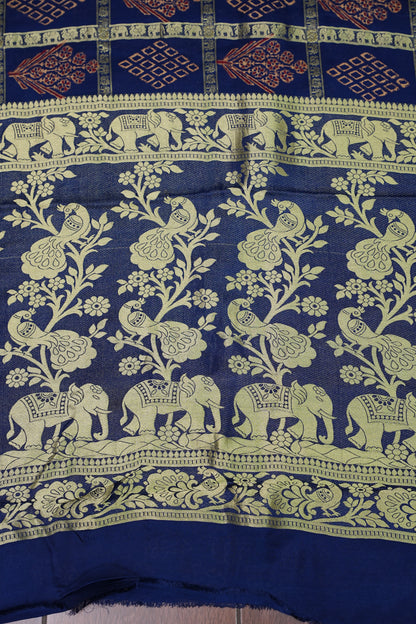 Bandhini Garchola Modal Silk Saree - Dark Blue
