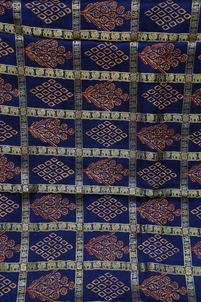 Bandhini Garchola Modal Silk Saree - Dark Blue