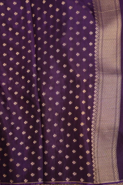 Shikargah Soft Banarasi Silk Saree–Purple