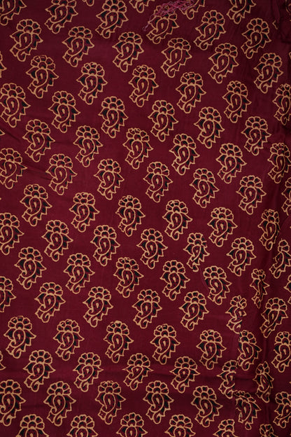 Bandhini Garchola Modal Silk Saree - Dark Maroon