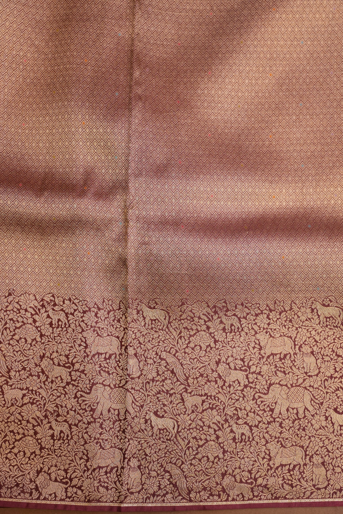 Shikargah Soft Banarasi Silk Saree–Maroon