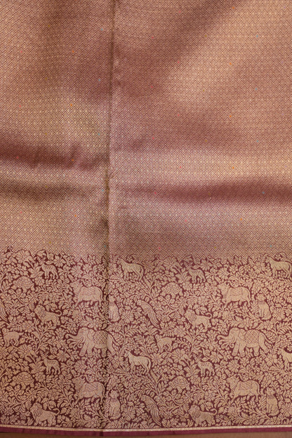 Shikargah Soft Banarasi Silk Saree–Maroon