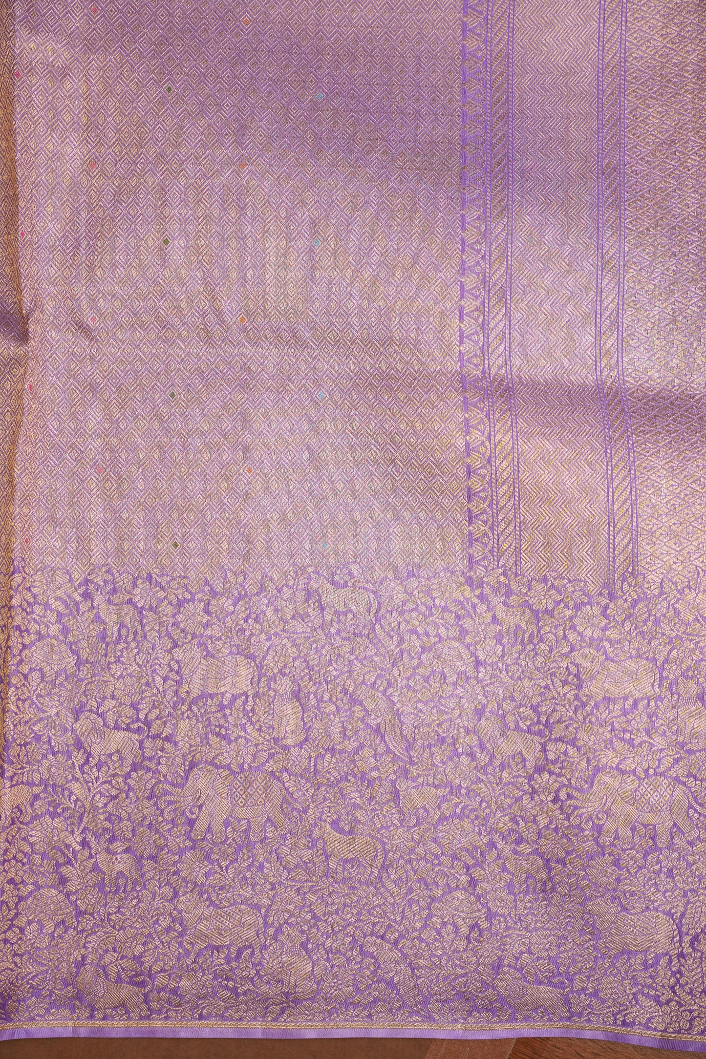 Shikargah Soft Banarasi Silk Saree–Lavender