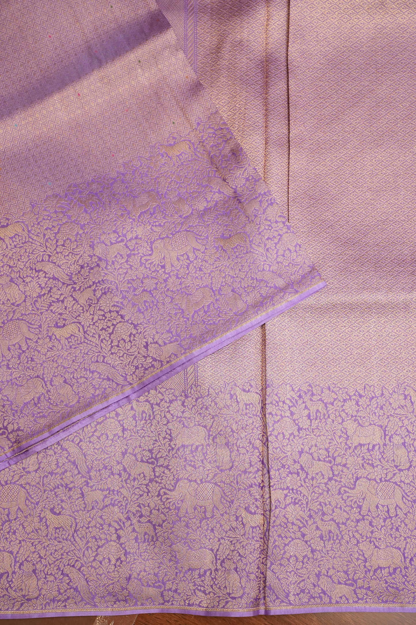 Shikargah Soft Banarasi Silk Saree–Lavender