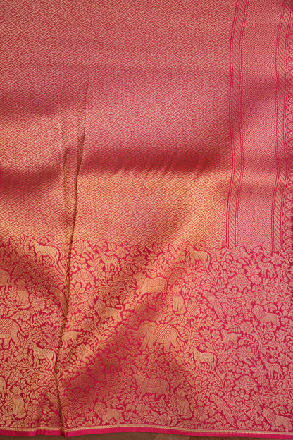 Shikargah Soft Banarasi Silk Saree–Pink