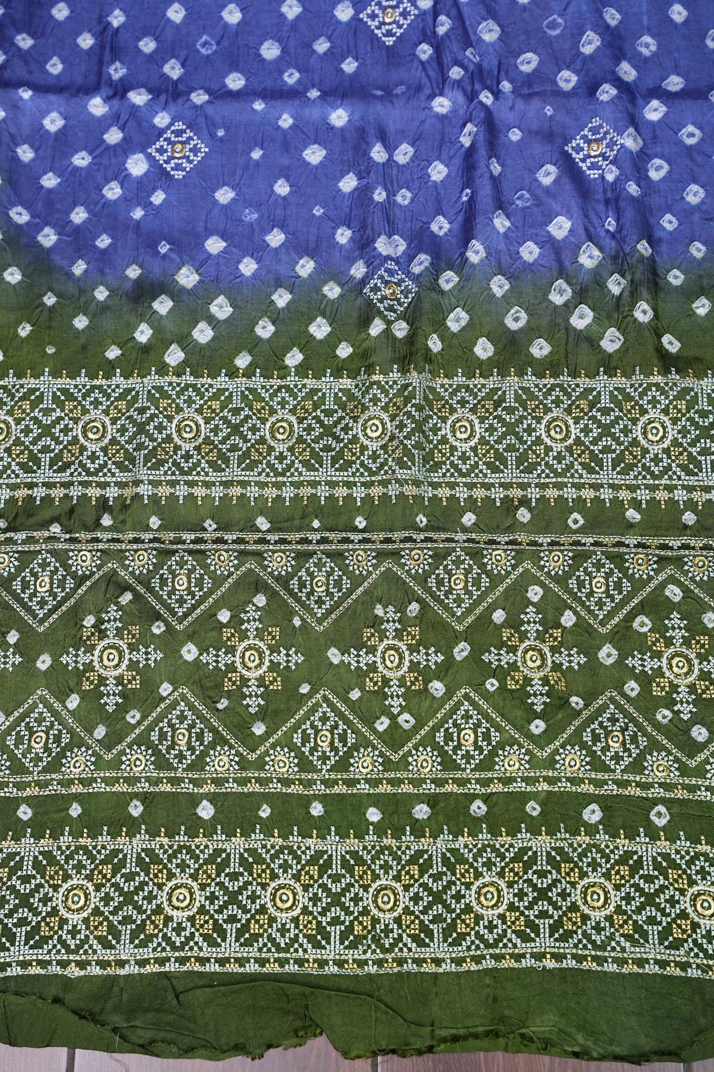 Pure Gajji Silk Bandhini Saree - Lavender