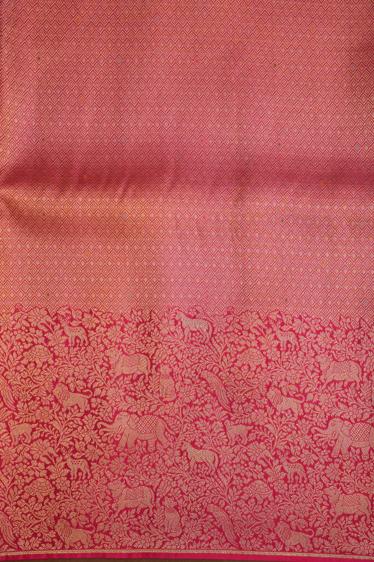 Shikargah Soft Banarasi Silk Saree–Pink